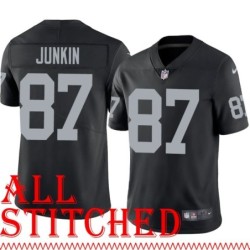 Black Home Trey Junkin Jersey Oakland LV Raiders #87
