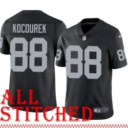Black Home Dave Kocourek Jersey Oakland LV Raiders #88