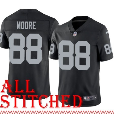 Black Home Bob Moore Jersey Oakland LV Raiders #88