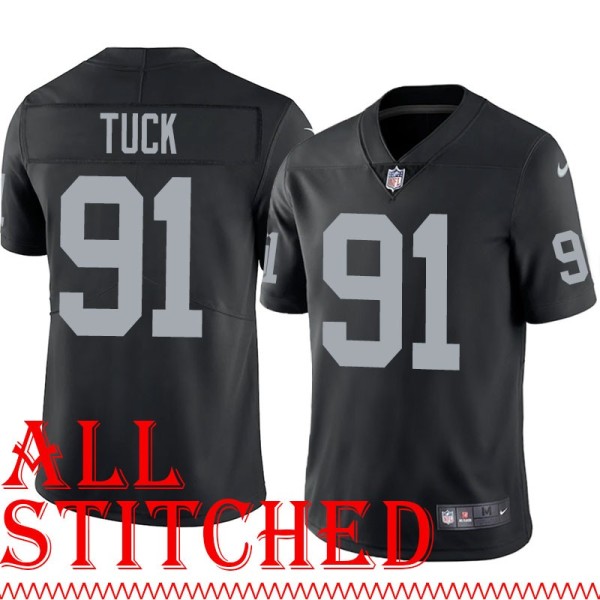 Black Home Justin Tuck Jersey Oakland LV Raiders #91