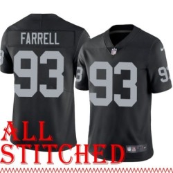 Black Home Neil Farrell Jersey Oakland LV Raiders #93