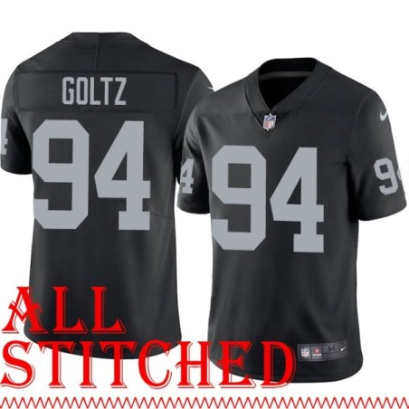 Black Home Rick Goltz Jersey Oakland LV Raiders #94