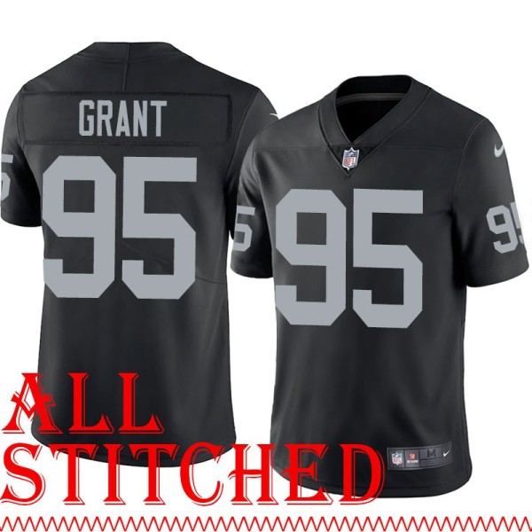 Black Home DeLawrence Grant Jersey Oakland LV Raiders #95