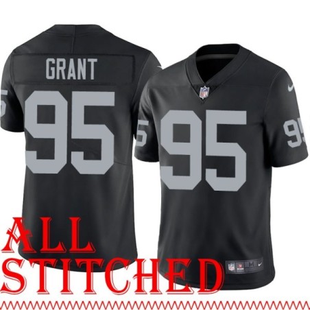 Black Home DeLawrence Grant Jersey Oakland LV Raiders #95