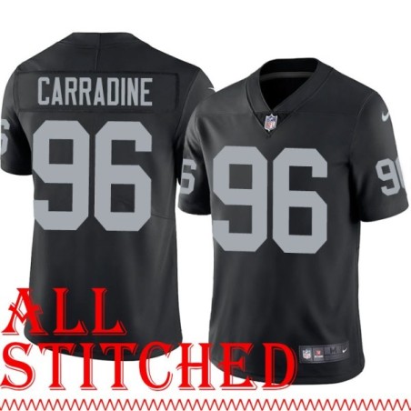 Black Home Tank Carradine Jersey Oakland LV Raiders #96