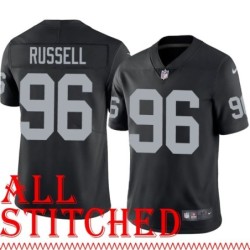 Black Home Darrell Russell Jersey Oakland LV Raiders #96