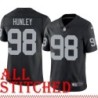 Black Home Ricky Hunley Jersey Oakland LV Raiders #98