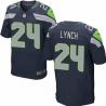 [NEW,Elite] Marshawn Lynch Football Jersey -Seattle #24 NEW Football Jersey(Blue)