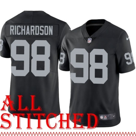 Black Home Jay Richardson Jersey Oakland LV Raiders #98