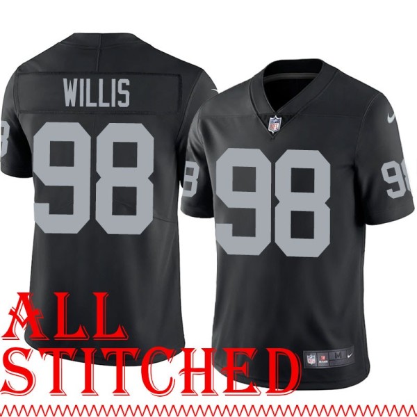 Black Home Mitch Willis Jersey Oakland LV Raiders #98