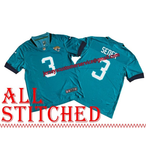 Teal Home Tim Seder Jersey Jacksonville Jaguars #3