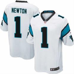 [NEW,Game] Cam Newton Football Jersey -Carolina #1 FOOTBALL Jerseys(White)