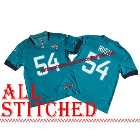 Teal Home Marcus Rush Jersey Jacksonville Jaguars #54