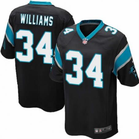 [NEW,Game] DeAngelo Williams Football Jersey -Carolina #34 FOOTBALL Jerseys(Black)