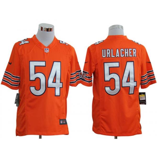 [Game]Chicago #54 Brian Urlacher Football Jersey(Orange)