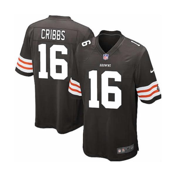 [NEW,Game] Joshua Cribbs Football Jersey -Cleveland #16 FOOTBALL Jerseys(Brown)