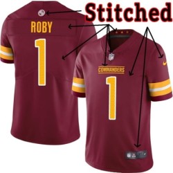 Burgundy Home Reggie Roby Jersey Washington Commanders #1