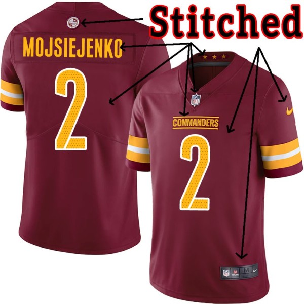 Burgundy Home Ralf Mojsiejenko Jersey Washington Commanders #2