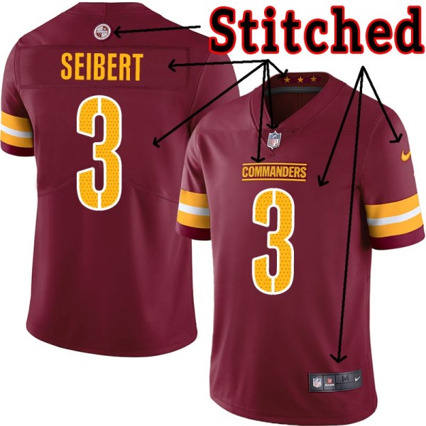 Burgundy Home Austin Seibert Jersey Washington Commanders #3