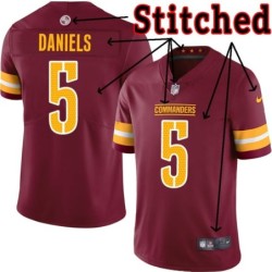 Burgundy Home Jayden Daniels Jersey Washington Commanders #5