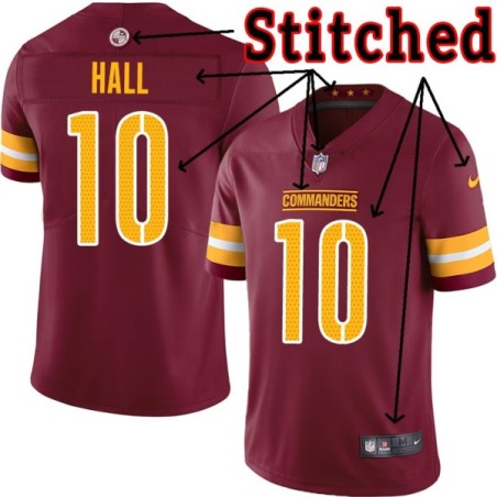 Burgundy Home John Hall Jersey Washington Commanders #10