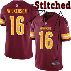 Burgundy Home Basil Wilkerson Jersey Washington Commanders #16