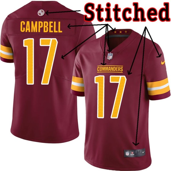 Burgundy Home Jason Campbell Jersey Washington Commanders #17