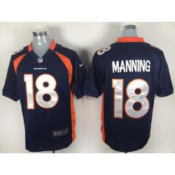 [NEW,Game] Peyton Manning Football Jersey -Denver #18 FOOTBALL Jerseys(Blue)