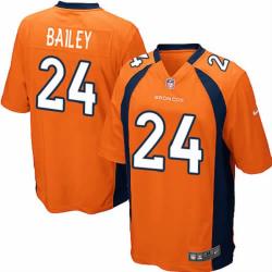 [NEW,Game] Champ Bailey Football Jersey -Denver #24 FOOTBALL Jerseys(Orange)