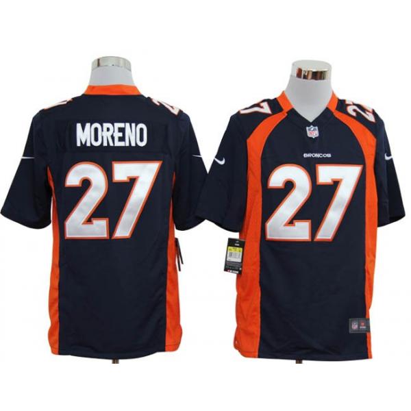 [NEW,Game] Knowshon Moreno Football Jersey -Denver #27 FOOTBALL Jerseys(Blue)