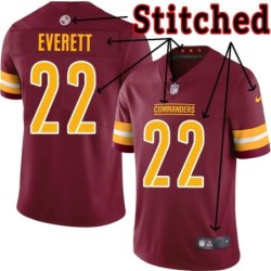 Burgundy Home Deshazor Everett Jersey Washington Commanders #22