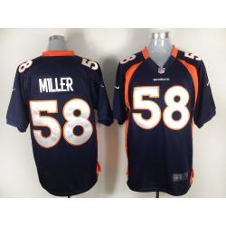 [NEW,Game] Von Miller Football Jersey -Denver #58 FOOTBALL Jerseys(Blue)