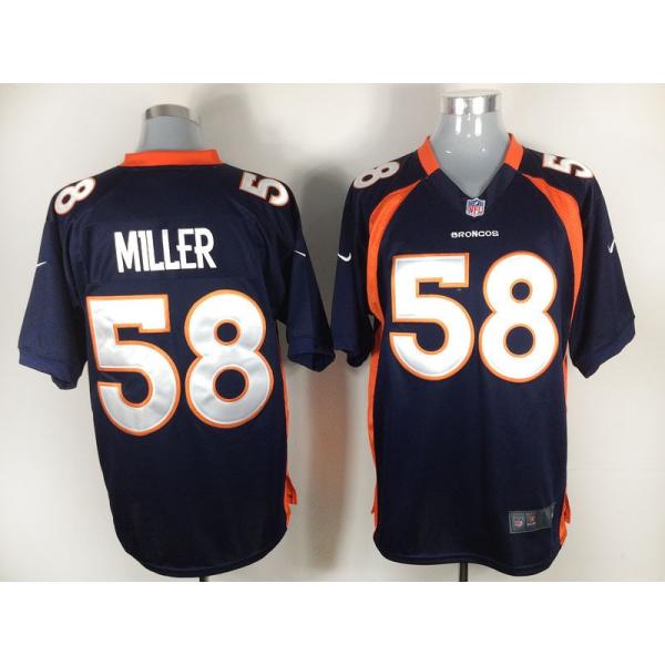 [NEW,Game] Von Miller Football Jersey -Denver #58 FOOTBALL Jerseys(Blue)