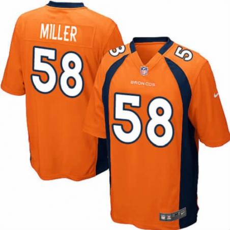 [NEW,Game] Von Miller Football Jersey -Denver #58 FOOTBALL Jerseys(Orange)