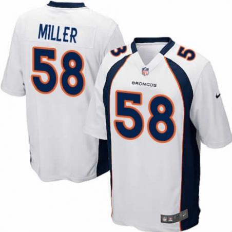 [NEW,Game] Von Miller Football Jersey -Denver #58 FOOTBALL Jerseys(White)
