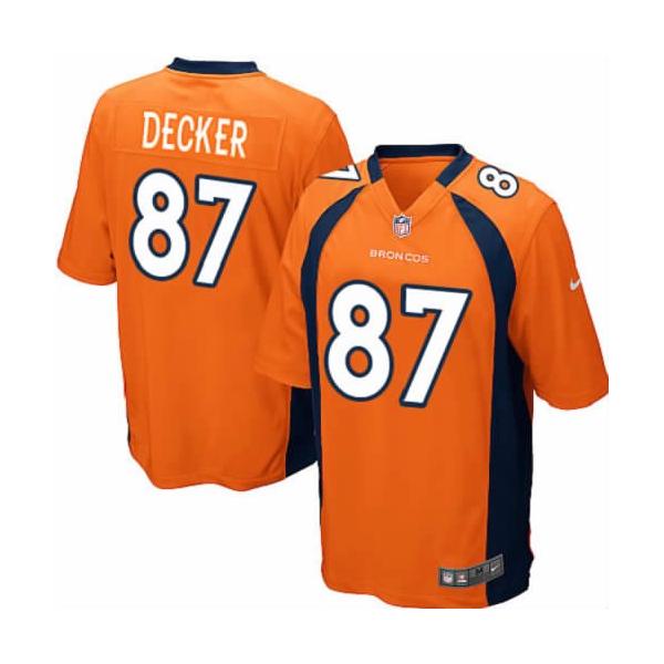 [NEW,Game] Eric Decker Football Jersey -Denver #87 FOOTBALL Jerseys(Orange)