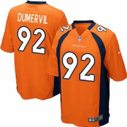 Game]Denver #92 Elvis Dumervil Football Jersey(Orange)