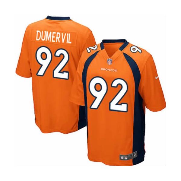 Elvis Dumervil Football Jersey(Orange 