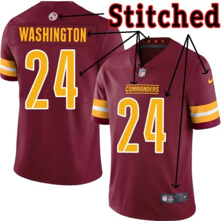 Burgundy Home Anthony Washington Jersey Washington Commanders #24