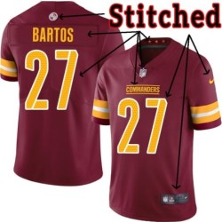 Burgundy Home Joe Bartos Jersey Washington Commanders #27