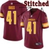 Burgundy Home Mike Bass Jersey Washington Commanders #41