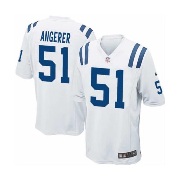 [NEW,Game] Pat Angerer Football Jersey -Indianapolis #51 FOOTBALL Jerseys(White)