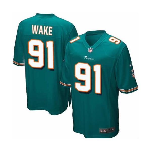 [NEW,Game] Cameron Wake Football Jersey -Miami #91 FOOTBALL Jerseys(Green)