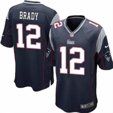 [NEW,Game] Tom Brady Football Jersey -New England #12 FOOTBALL Jerseys(Blue)