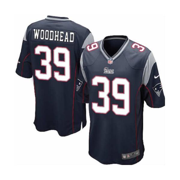 [NEW,Game] Danny Woodhead Football Jersey -New England #39 FOOTBALL Jerseys(Blue)