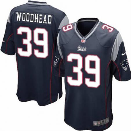 [NEW,Game] Danny Woodhead Football Jersey -New England #39 FOOTBALL Jerseys(Blue)