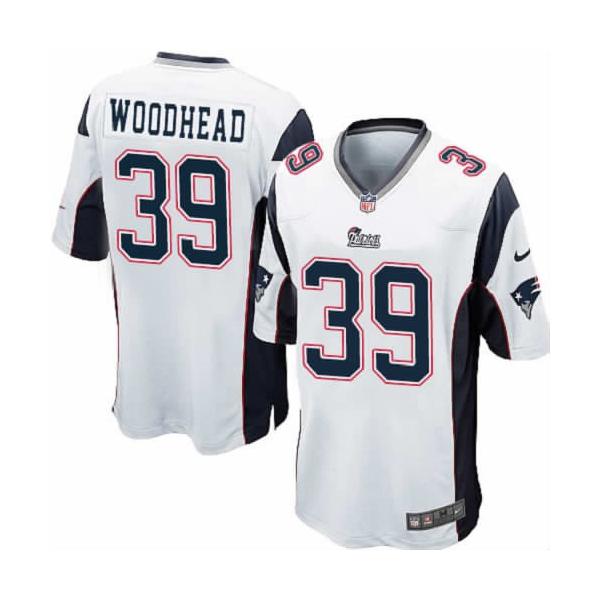 [NEW,Game] Danny Woodhead Football Jersey -New England #39 FOOTBALL Jerseys(White)