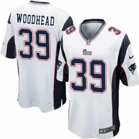 [NEW,Game] Danny Woodhead Football Jersey -New England #39 FOOTBALL Jerseys(White)