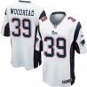 [NEW,Game] Danny Woodhead Football Jersey -New England #39 FOOTBALL Jerseys(White)