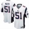 [NEW,Game] Jerod Mayo Football Jersey -New England #51 FOOTBALL Jerseys(White)